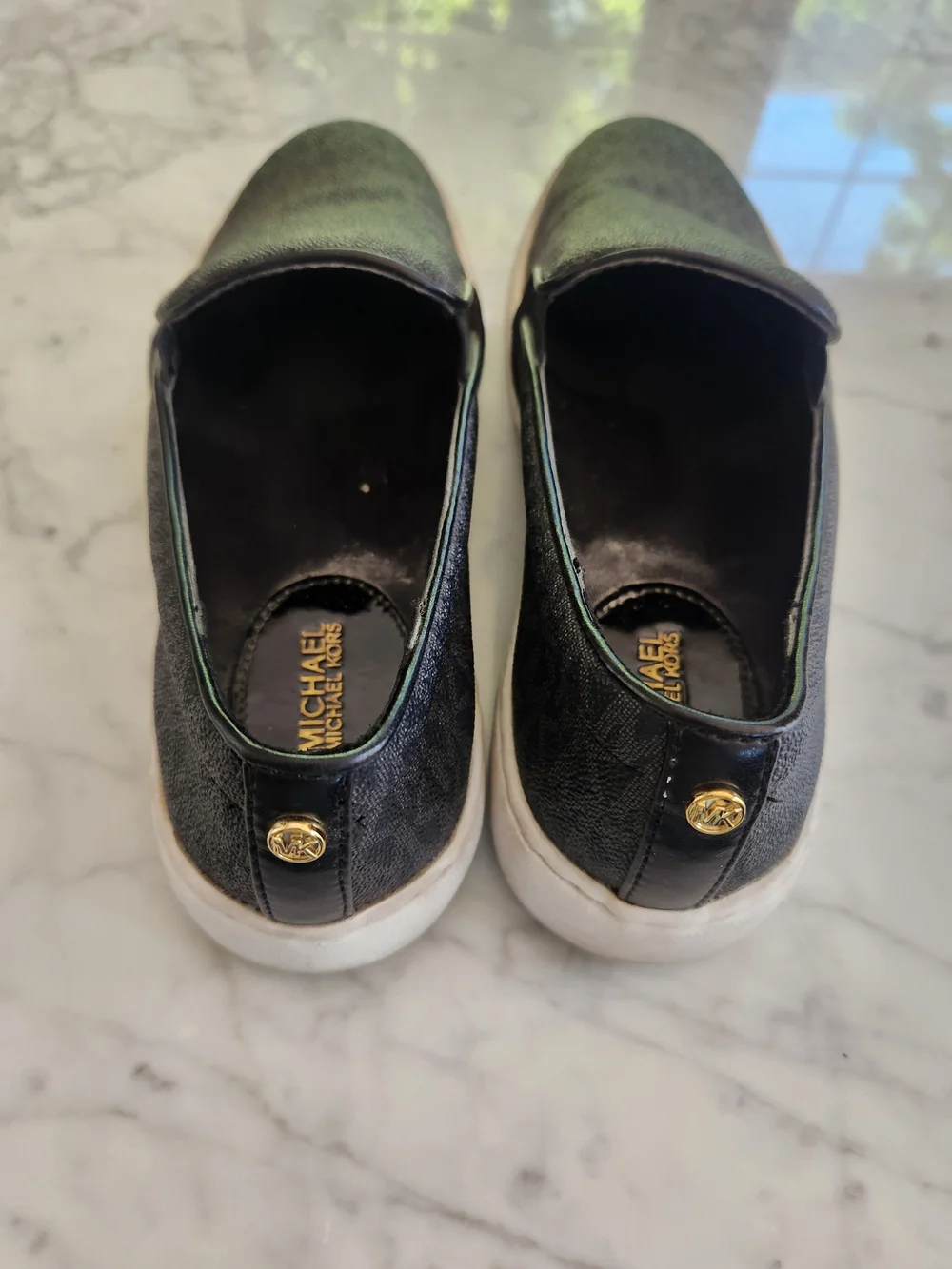 Michael Kors Black Logo Slip-On Sneakers